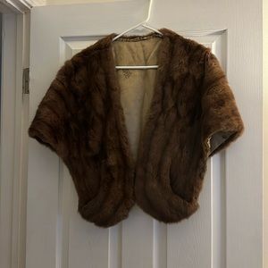 Vintage mink stole - WITH POCKETS